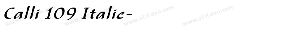 Calli 109 Italic字体转换